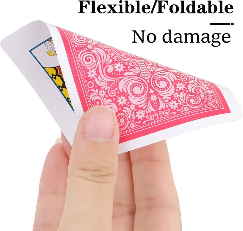 Timenued Playing Cards 2 Pack,2 Decks of Cards,Playing Card Games for Adults,Poker Cards Professional,Standard Playing Cards Set,Suitable for Game Night,Various Party Game,Pink/Light Blue - Image 4